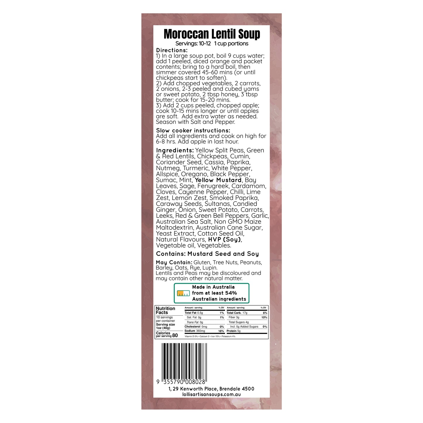 Moroccan Lentil Soup Mix - 400g