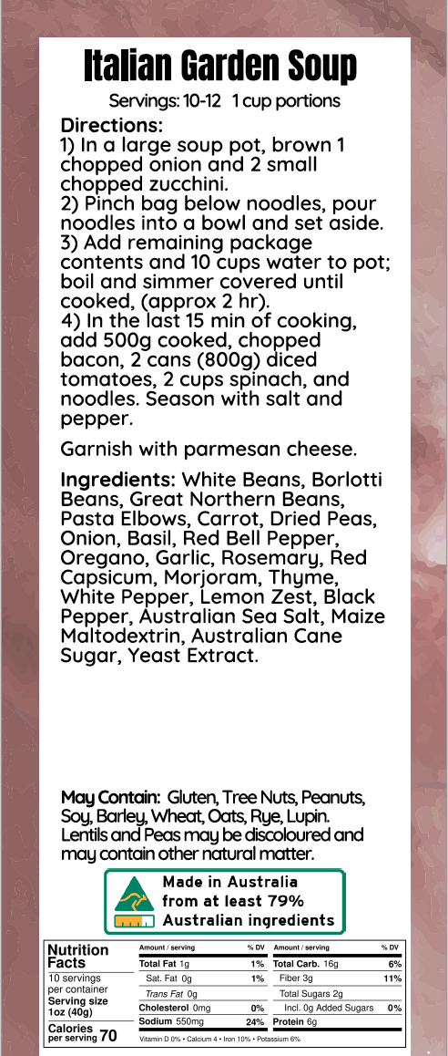 Italian Garden Soup Mix - 400g